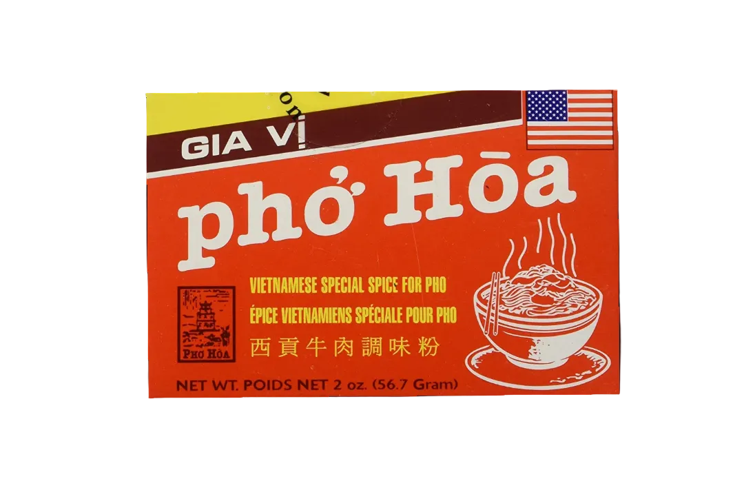 Gia Vi Pho Hoa spice package with dark orange and yellow design on a white background