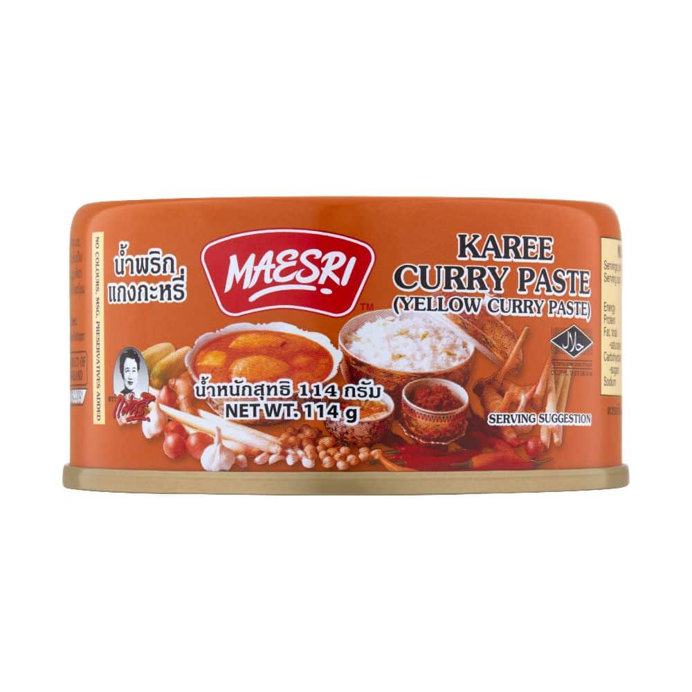 Maesri Karee Curry Paste packaging on a white background