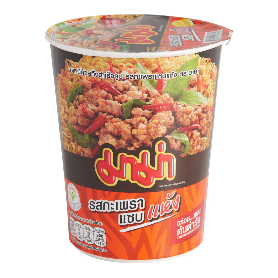 Mama Instant Noodles Spicy Basil Stir-Fried Flavor