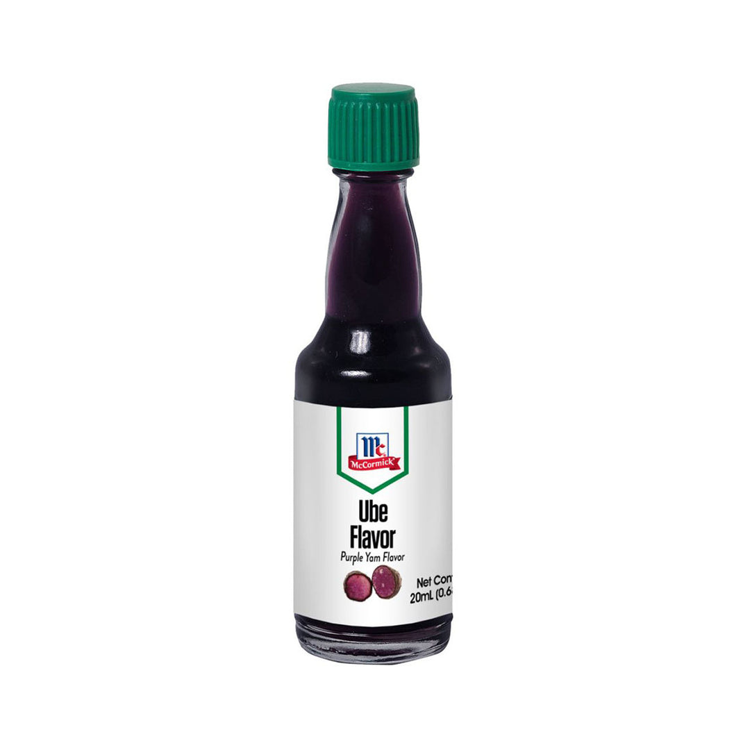 Bottle of McCormick Ube Flavor on a white background