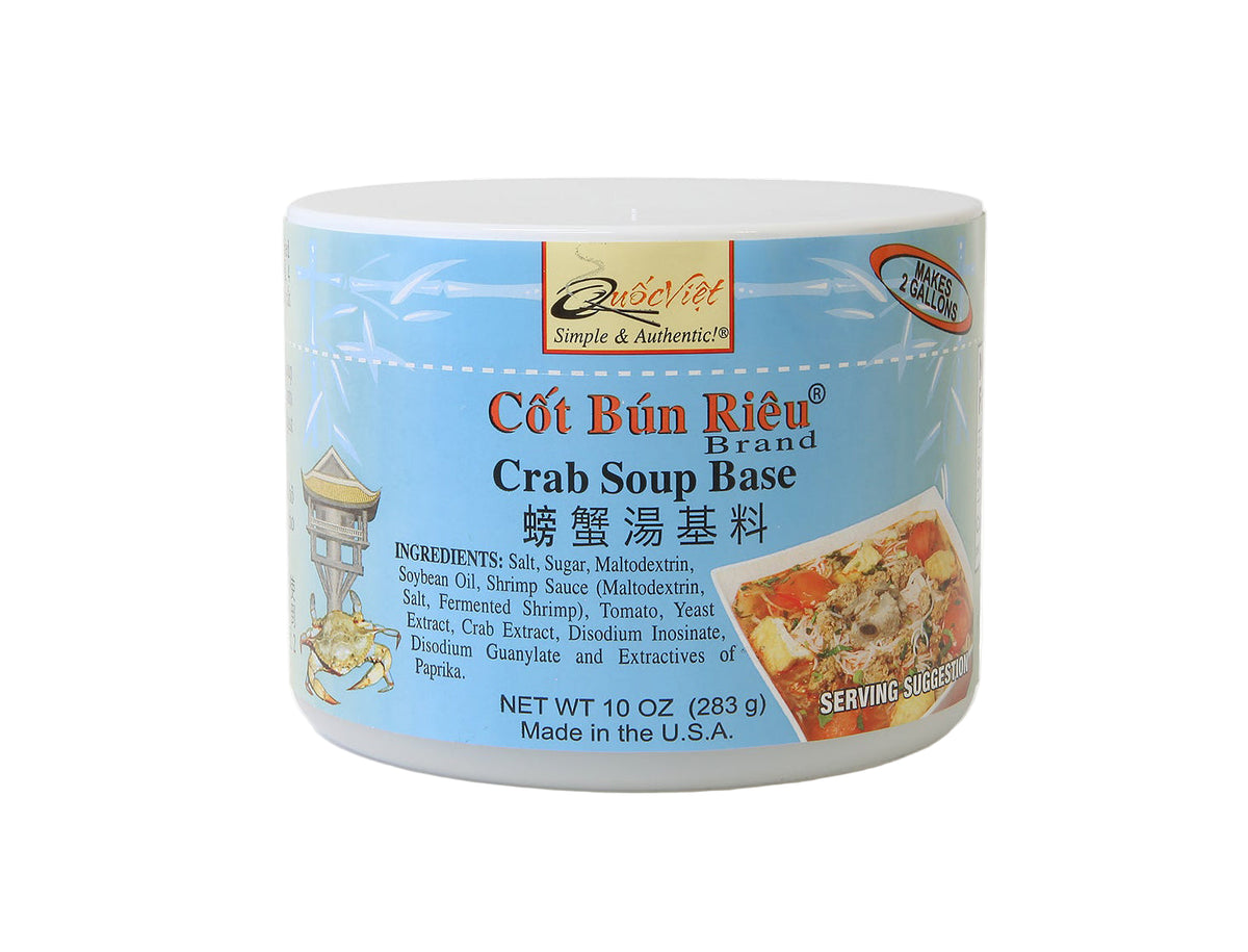 Côt Bán Réu crab soup base container on a white background
