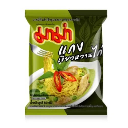 Mama Authentic Thai Taste Oriental Style Instant Noodles Green Curry Flavor