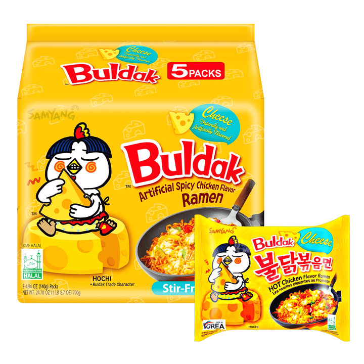 Samyang Buldak Spicy Chicken Ramen Cheese Flavor, 5 Packs | SouthEATS