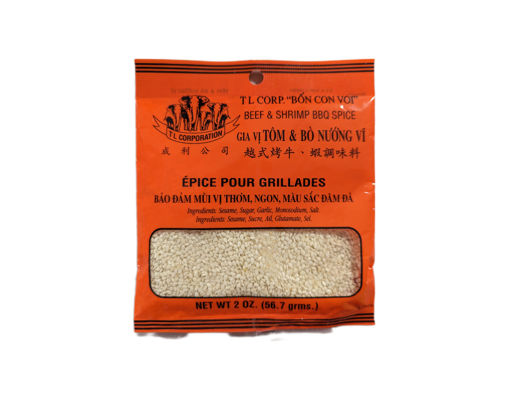 Spice package with orange label on a white background