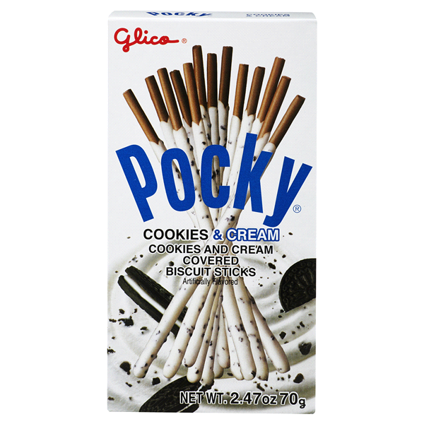 Glico Pocky Cookies & Cream Covered Biscuit Sticks