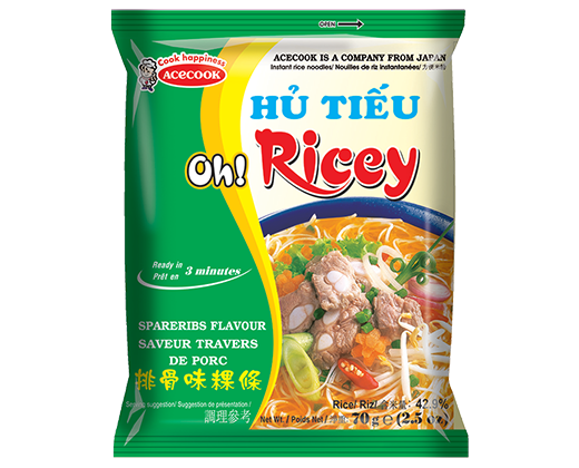 Acecook Oh! Ricey Instant Rice Noodles Spareribs Flavour