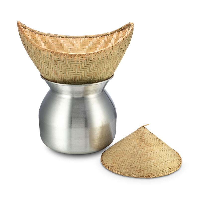 Bamboo Sticky Rice Basket & Cover