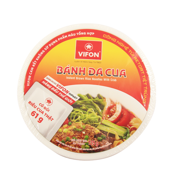 Vifon Instant Brown Rice Noodles Banh Da Cua Crab Flavor