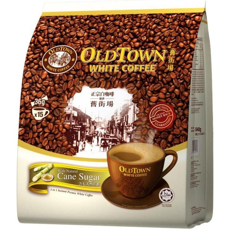 Old Town 3 in 1 White Coffee with Natural Cane Sugar