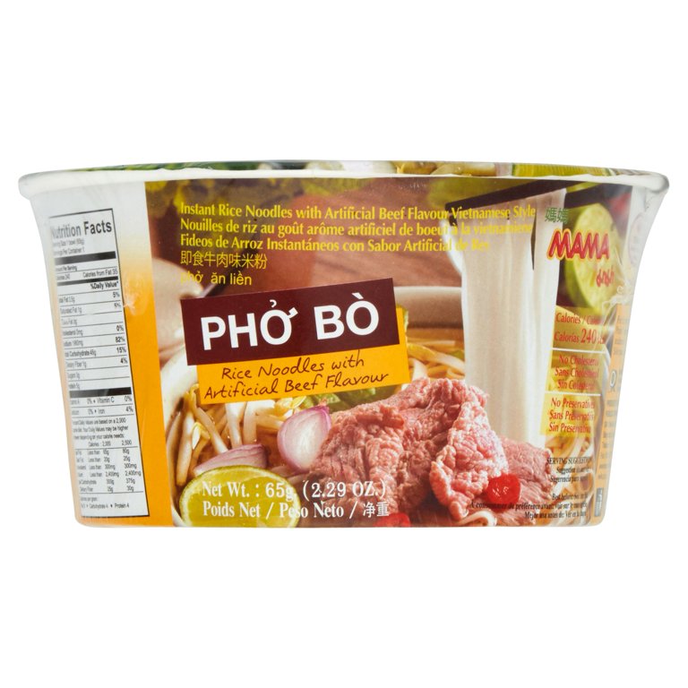 Mama Pho Bo Rice Noodles with Artificial Beef Flavor