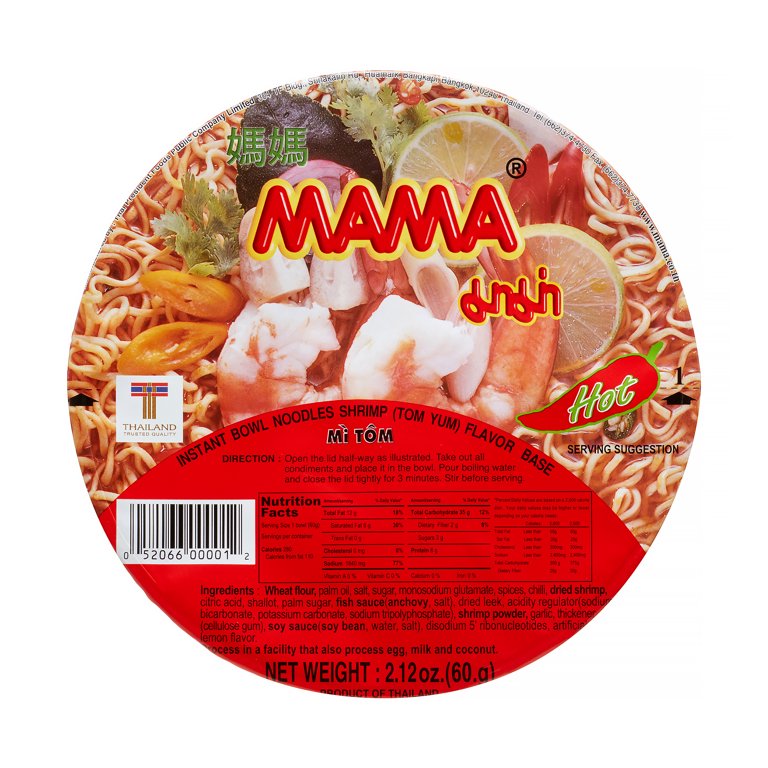 Mama Instant Bowl Noodles Shrimp Tom Yum Flavor