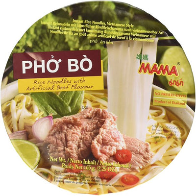 Mama Pho Bo Rice Noodles with Artificial Beef Flavor