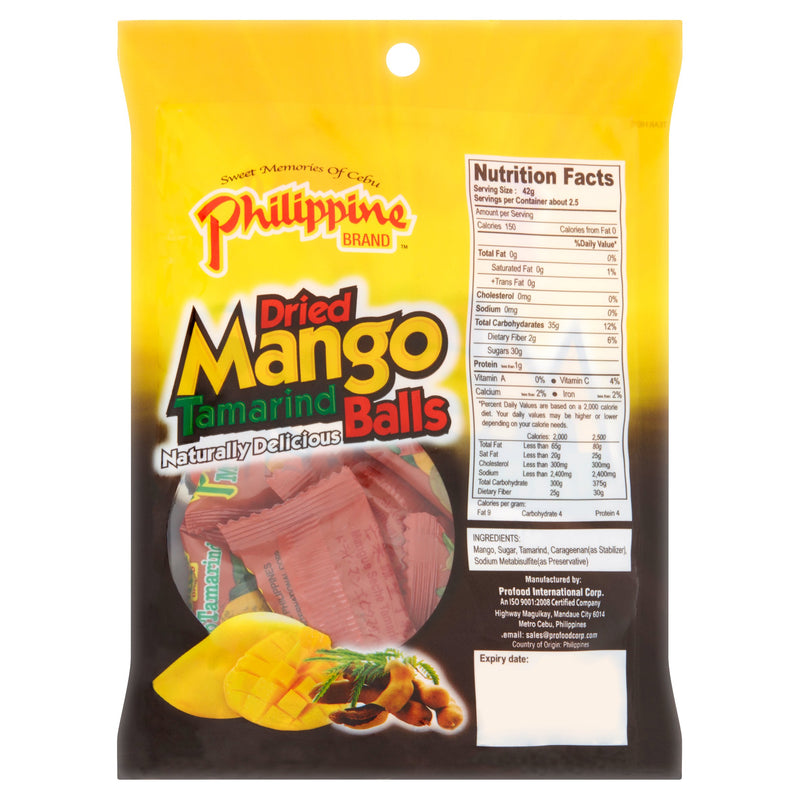 Philippine Brand Dried Mango Tamarind Balls