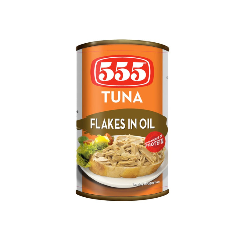 555 Tuna Flakes in Oil, Canned Filipino Food