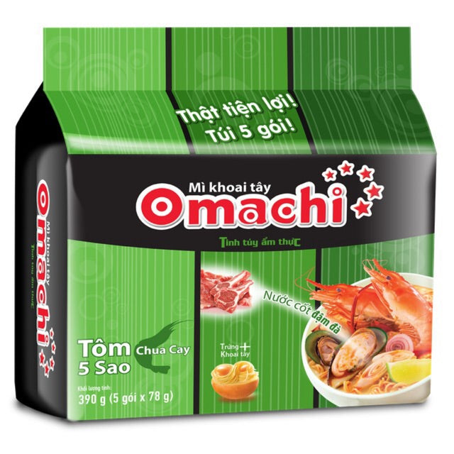 Omachi Instant Noodles Hot & Sour Shrimp Flavor