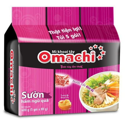 Omachi Instant Noodles Rib Soup Style Flavor