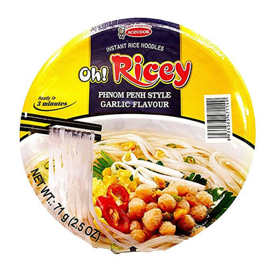 Acecook Oh! Ricey Instant Rice Noodles Phnom Penh Style Garlic Flavour