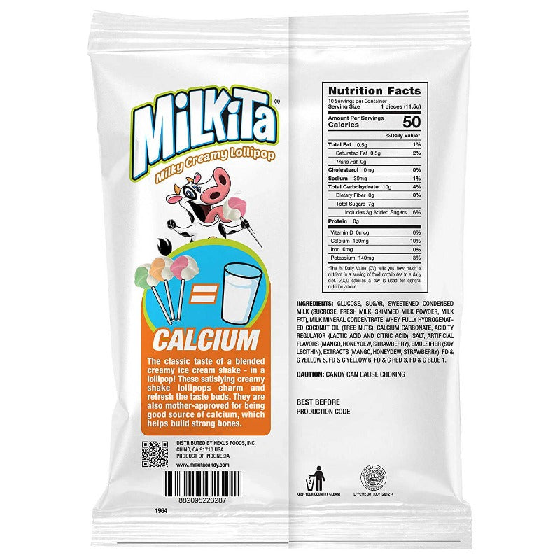 Milkita Creamy Lollipop Fruity Mix Candy