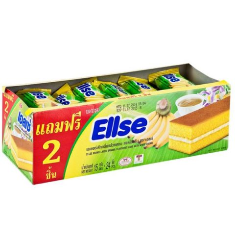 Ellse Brand Banana Layer Flavoured Cake with White Cream