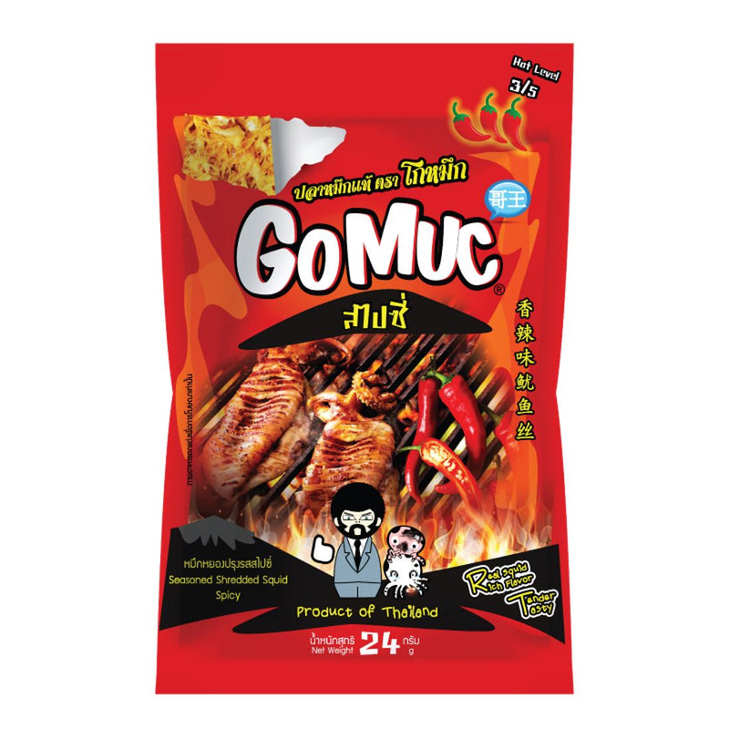 GoMuc Seasoned Shredded Squid Spicy Flavor