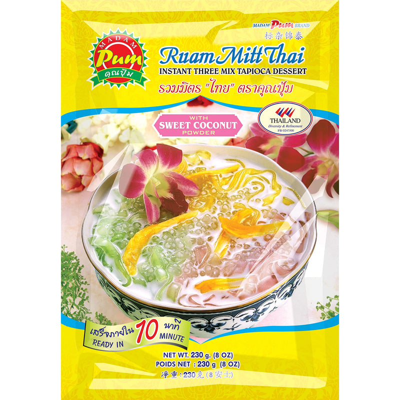 Madam Pum Brand Ruam Mitt Thai Instant Three Mix Tapioca Dessert