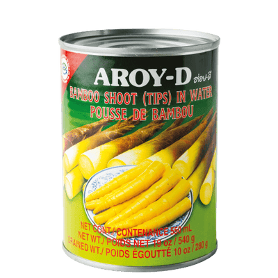 Aroy-D Bamboo Shoot Tips in Water, Canned Thai 
