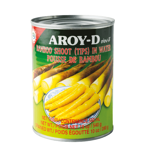 Aroy-D Bamboo Shoot Tips in Water, Canned Thai 