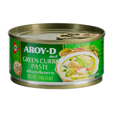 Aroy-D Green Curry Paste 4 oz can, Thai Cuisine 
