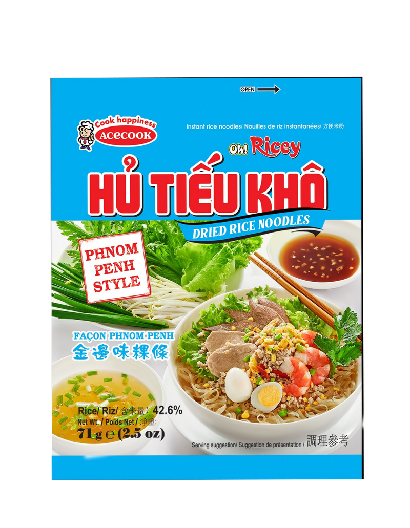 Acecook Oh! Ricey Hủ Tiếu Khô Dried Rice Noodles Phnom Penh Style