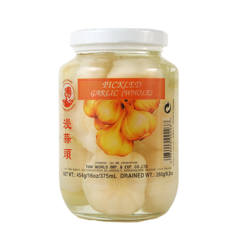 Cock Brand Pickled Whole Garlic