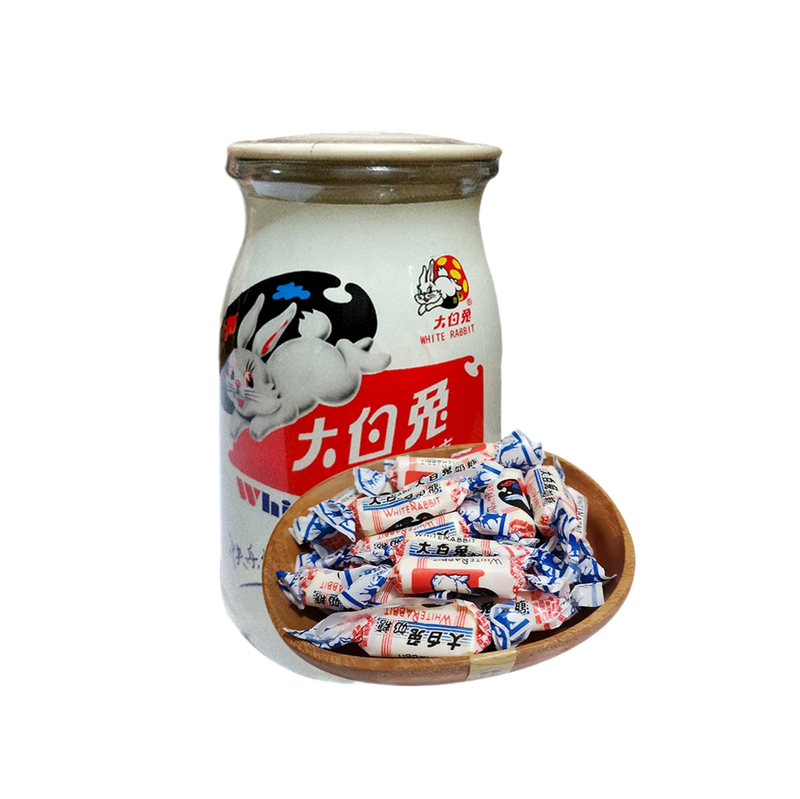 White Rabbit Creamy Candy Glass Jar