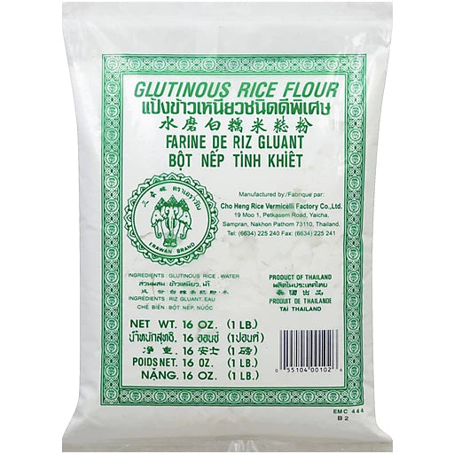 Package of Erawan Glutinous Rice Flour with product information and branding on the label.