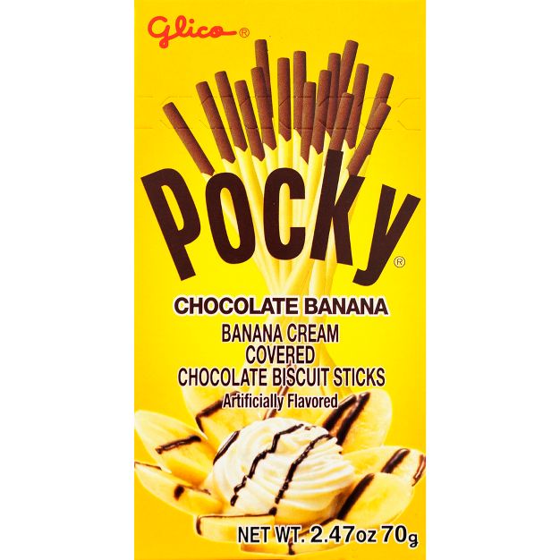 Glico Pocky Chocolate Banana Cream Covered Biscuit Sticks