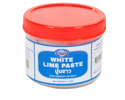 Gusto White Lime Paste, 3 oz jar, Product of Thailand