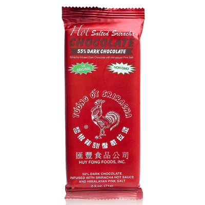 Hot Salted Sriracha 55% Dark Chocolate Bar