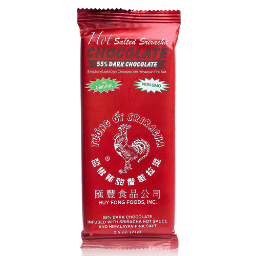 Huy Fong Hot Salted Sriracha 55% Dark Chocolate Bar