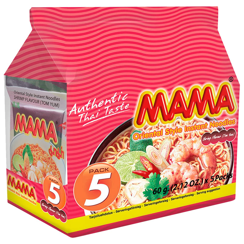 Mama Authentic Thai Taste Oriental Style Instant Noodles Tom Yum Shrimp Flavor