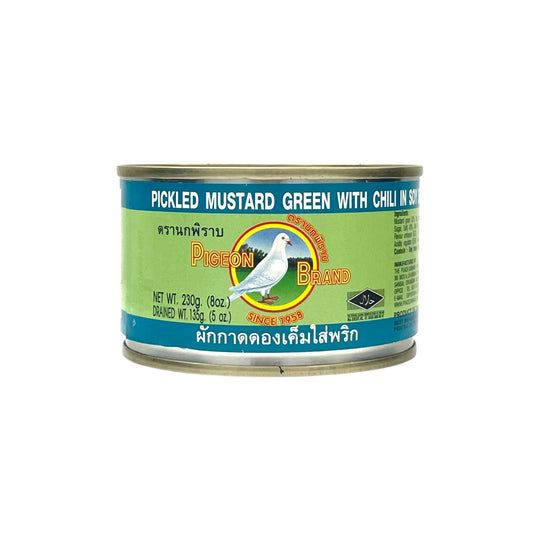 Pigeon Brand Pickled Mustard Green with Chili, Thai 
