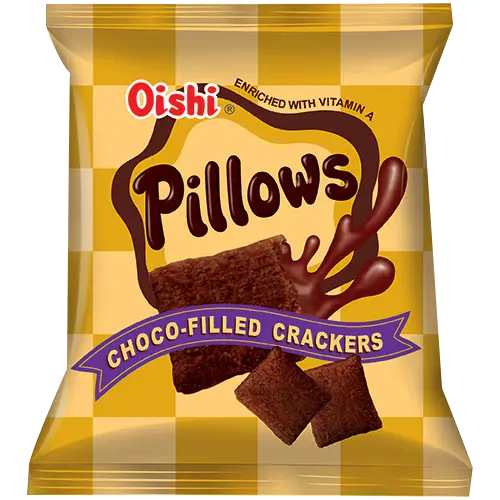 Oishi Pillows Choco-Filled Crackers