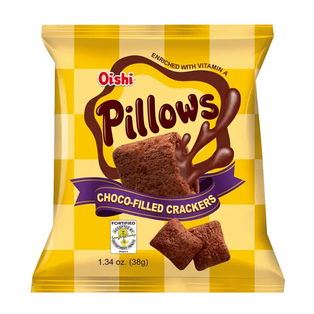 Oishi Pillows Choco-Filled Crackers
