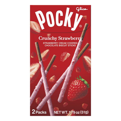 Glico Pocky Crunchy Strawberry Biscuit Sticks