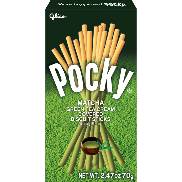 Glico Pocky Matcha Green Tea Cream Covered Biscuit Sticks