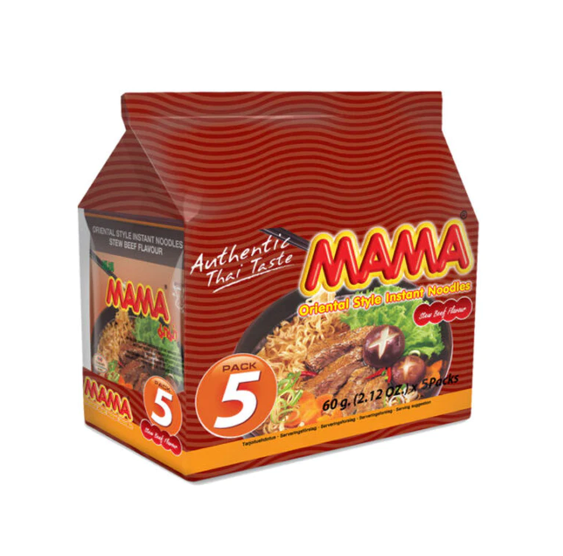 Mama Authentic Thai Taste Oriental Style Instant Noodles Artificial Stew Beef Flavor