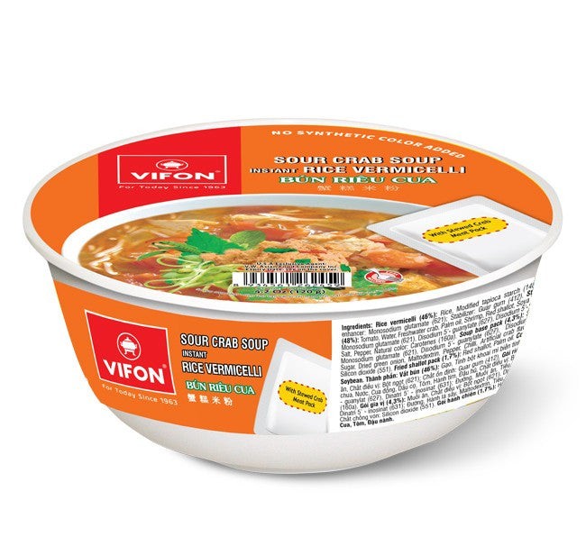 Vifon Sour Crab Soup Instant Rice Vermicelli (Bowl)