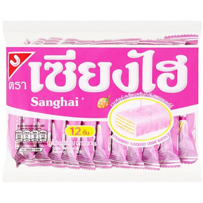 Sanghai Strawberry Flavoured Cream Wafers