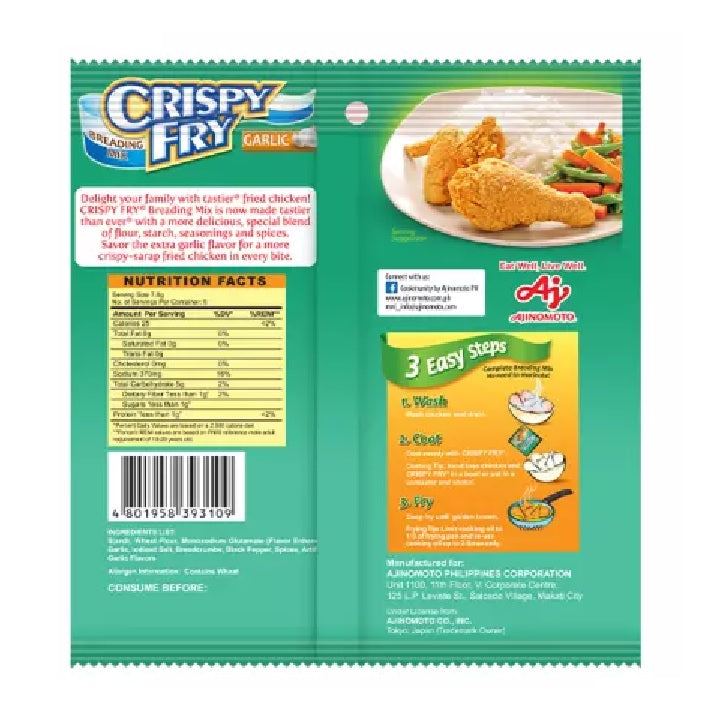 Ajinomoto Crispy Fry Breading Mix Garlic Flavor
