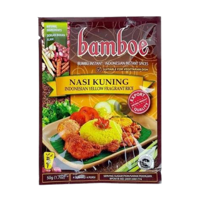 Bamboe Bumbu Nasi Kuning Spice Mix for Indonesian Yellow Fragrant Rice
