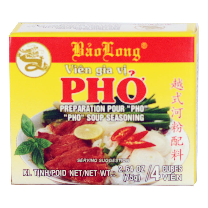 Box of Bao Long Phô soup seasoning on a white background