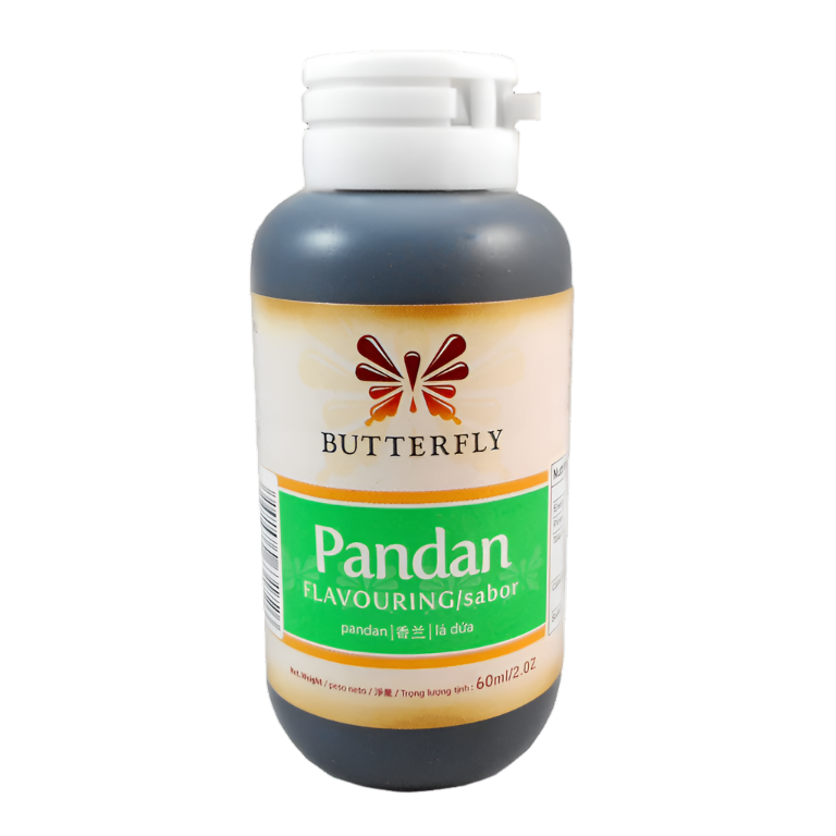 Butterfly Pandan flavoring bottle on a white background