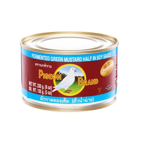 Pigeon Brand Pickled Mustard Green Half in Soy Sauce